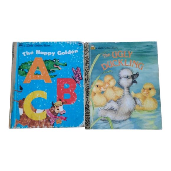 Little Golden Books Set - The Happy Golden ABC & The Ugly Duckling - Picture 1 of 6